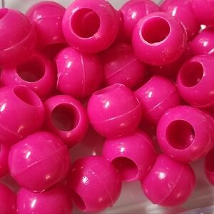 Beadtopia Chunky Bright Pink Large Beads New Accessories Jewelry Crafts